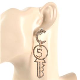 C Key Shape Earring