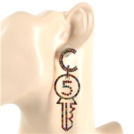 C Key Shape Earring