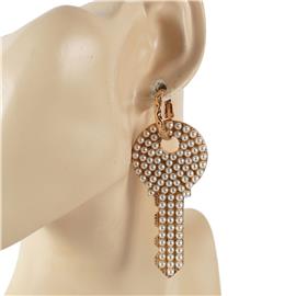 Stone Key Earring