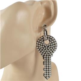 Stone Key Earring