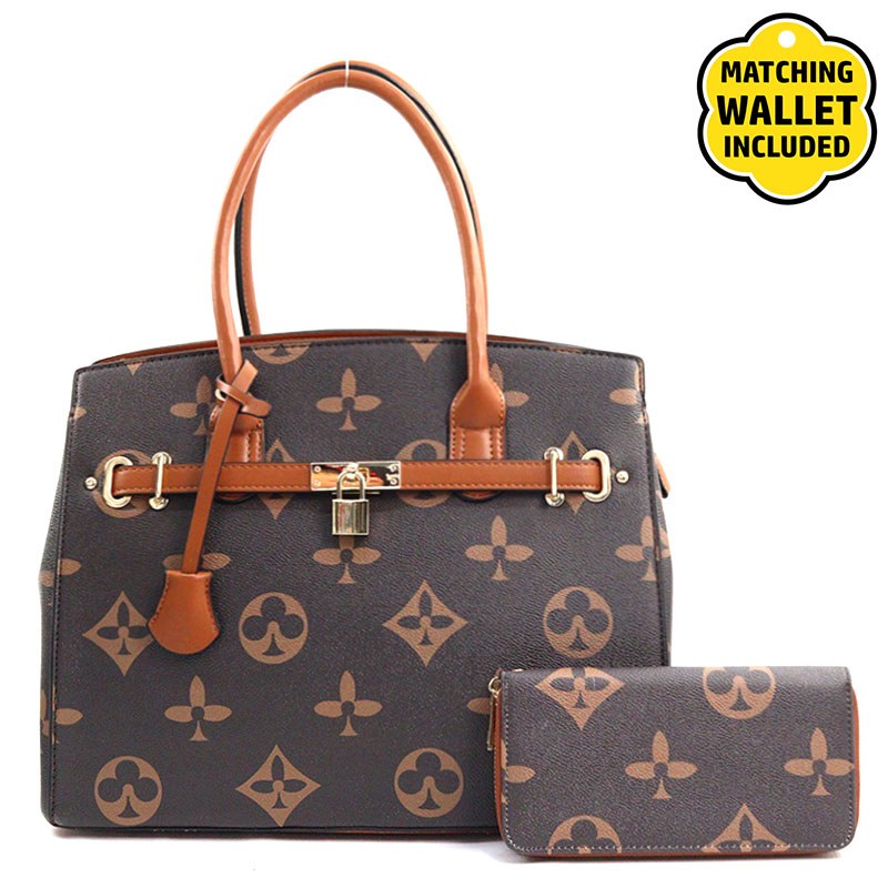 Flower Design Handbag Set