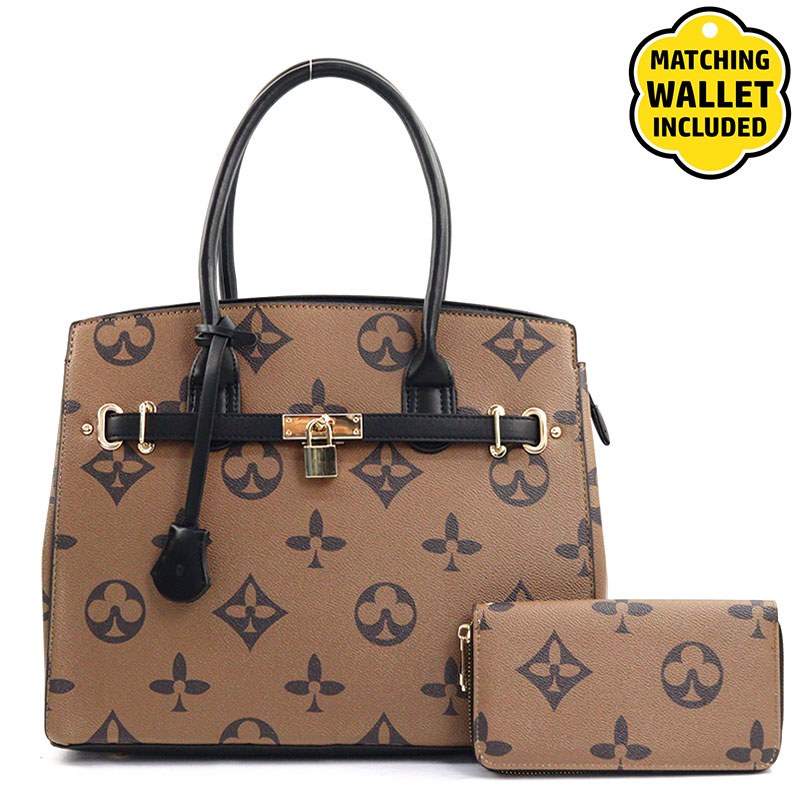 Flower Design Handbag Set