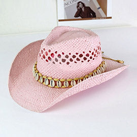 Sea Shell Band Cowboy/ Cowgirl Handmade Hat