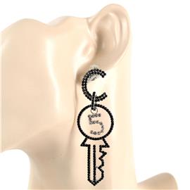 C Key Shape Earring