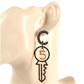 C Key Shape Earring