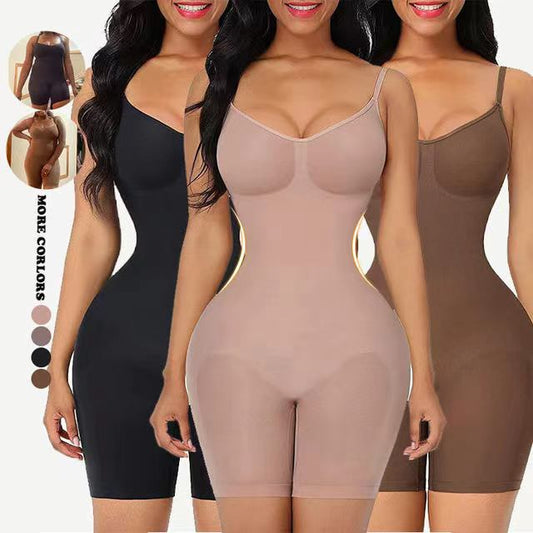 One-piece Shapewear Belly Lift Buttocks Flat Pants Open Crotch Post-partum Slimming Clothes Breast Support Sling Corset